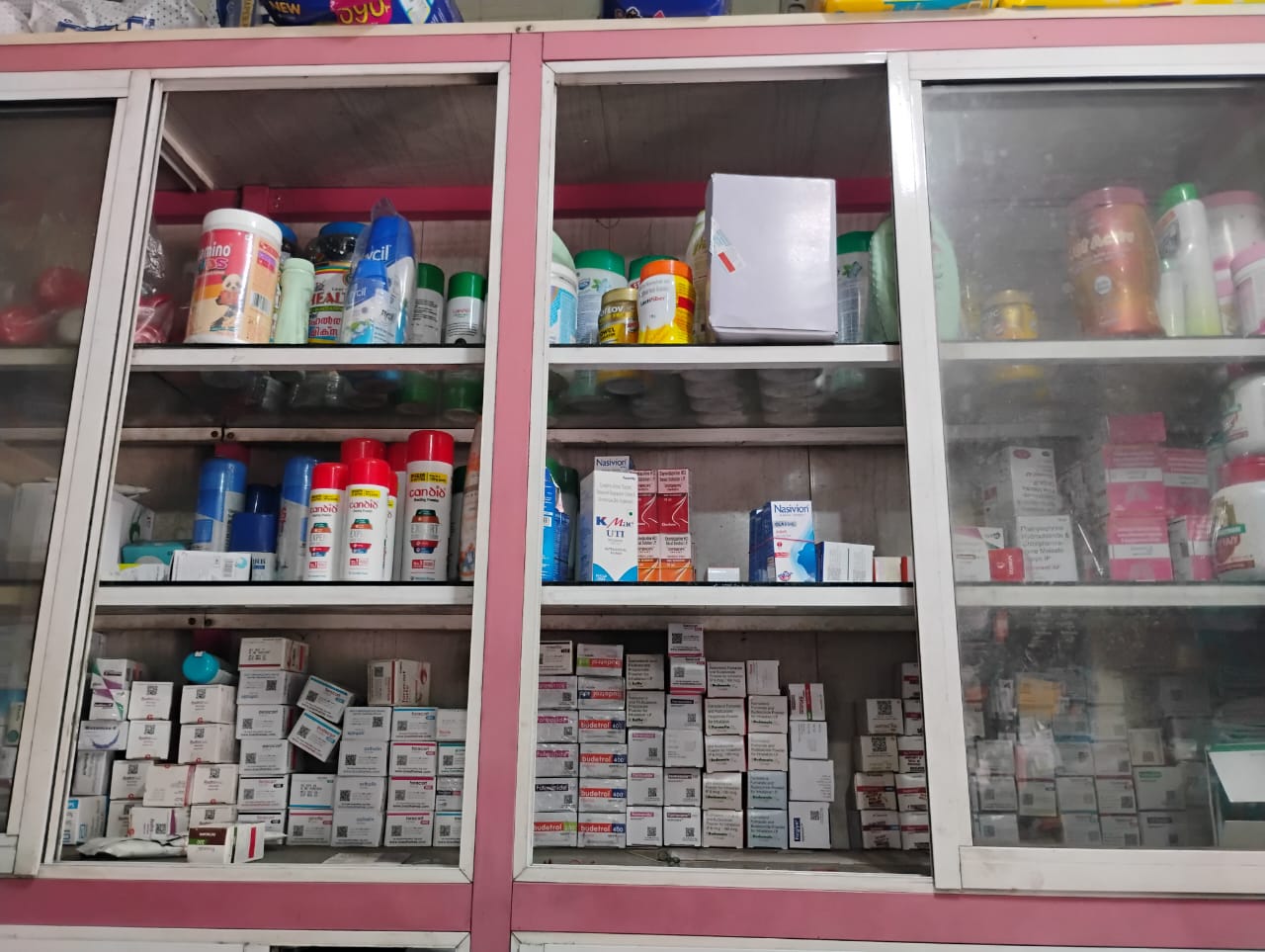 Medicine cabinet at V. T Medicals